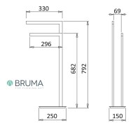 MEDIDAS TOALLERO DE PIE BRUMA